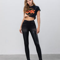 High Rise Leather Denim Skinny Pants-Denim Lab USA-[option4]-[option5]-[option6]-[option7]-[option8]-Shop-Boutique-Clothing-for-Women-Online