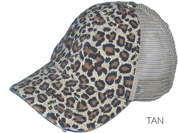 Leopard Messy Bun Hat-Dani & Em-Tan-1-[option4]-[option5]-[option6]-[option7]-[option8]-Shop-Boutique-Clothing-for-Women-Online