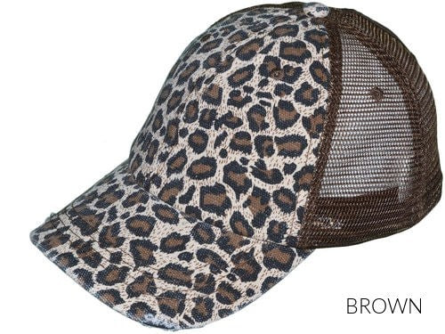 Leopard Messy Bun Hat-Dani & Em-Brown-1-[option4]-[option5]-[option6]-[option7]-[option8]-Shop-Boutique-Clothing-for-Women-Online