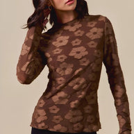 SO ME Stretched Jacquard Casual Tops with Thumb Opening-Blouses-Trendsi-[option4]-[option5]-[option6]-[option7]-[option8]-Shop-Boutique-Clothing-for-Women-Online