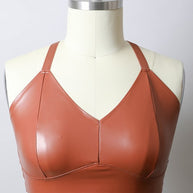 Faux Leather Longline Bralette Plus Size-Leto Accessories-[option4]-[option5]-[option6]-[option7]-[option8]-Shop-Boutique-Clothing-for-Women-Online