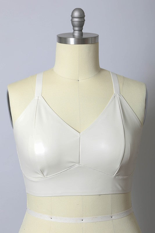 Faux Leather Longline Bralette Plus Size-Leto Accessories-[option4]-[option5]-[option6]-[option7]-[option8]-Shop-Boutique-Clothing-for-Women-Online