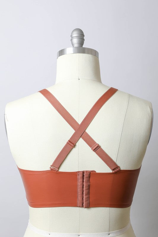 Faux Leather Longline Bralette Plus Size-Leto Accessories-[option4]-[option5]-[option6]-[option7]-[option8]-Shop-Boutique-Clothing-for-Women-Online