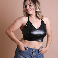 Faux Leather Longline Bralette Plus Size-Leto Accessories-[option4]-[option5]-[option6]-[option7]-[option8]-Shop-Boutique-Clothing-for-Women-Online