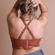 Faux Leather Longline Bralette Plus Size-Leto Accessories-[option4]-[option5]-[option6]-[option7]-[option8]-Shop-Boutique-Clothing-for-Women-Online