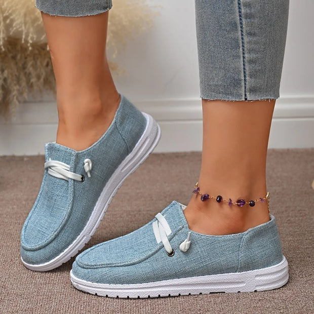 Round Toe Canvas Slip-Ons-120 Sneakers-Trendsi-[option4]-[option5]-[option6]-[option7]-[option8]-Shop-Boutique-Clothing-for-Women-Online