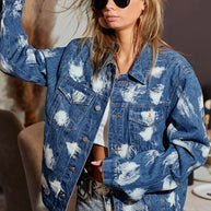 BiBi Washed Tie Dye Denim Jacket-Jacket-Trendsi-[option4]-[option5]-[option6]-[option7]-[option8]-Shop-Boutique-Clothing-for-Women-Online