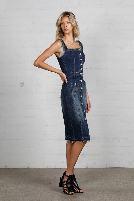 DENIM OVERALLDRESS-Denim Lab USA-[option4]-[option5]-[option6]-[option7]-[option8]-Shop-Boutique-Clothing-for-Women-Online