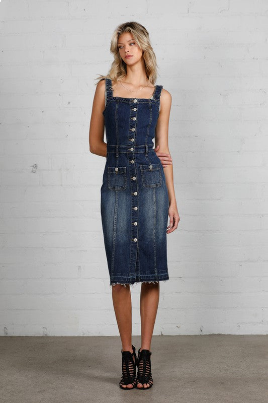 DENIM OVERALLDRESS-Denim Lab USA-[option4]-[option5]-[option6]-[option7]-[option8]-Shop-Boutique-Clothing-for-Women-Online