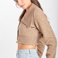 WIDE COLLAR CROPPED CARDIGAN-Emory Park-[option4]-[option5]-[option6]-[option7]-[option8]-Shop-Boutique-Clothing-for-Women-Online