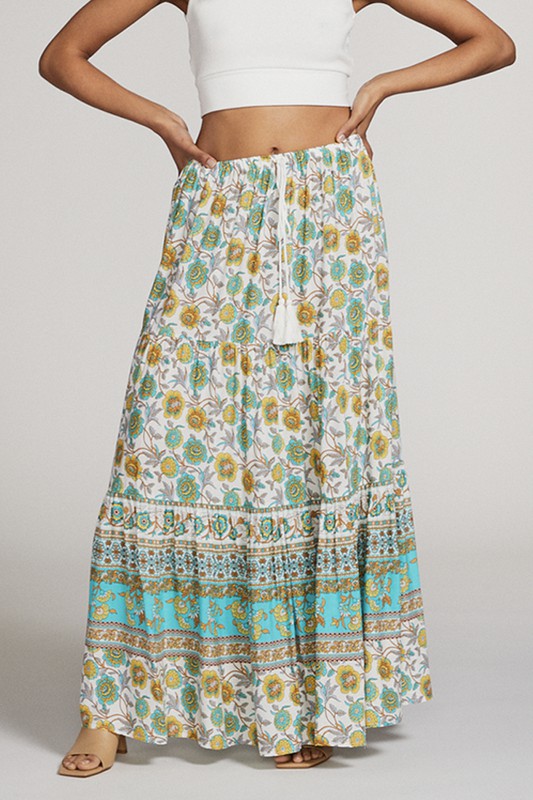 Printed maxi skirt-Miss Sparkling-GREEN MULTI-S-[option4]-[option5]-[option6]-[option7]-[option8]-Shop-Boutique-Clothing-for-Women-Online