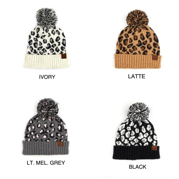 CC Leopard Pom Beanie-Aili's Corner-[option4]-[option5]-[option6]-[option7]-[option8]-Shop-Boutique-Clothing-for-Women-Online