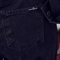 High Waist Flap Pocket Half Button Denim Jumpsuit-Denim Lab USA-[option4]-[option5]-[option6]-[option7]-[option8]-Shop-Boutique-Clothing-for-Women-Online