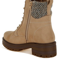 Mahisha Knitted Collar Zip-Up Hiker Boots-Rag Company-[option4]-[option5]-[option6]-[option7]-[option8]-Shop-Boutique-Clothing-for-Women-Online