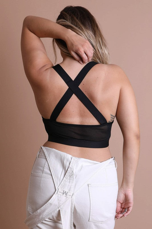 Cross Front Bralette Plus Size-Leto Accessories-[option4]-[option5]-[option6]-[option7]-[option8]-Shop-Boutique-Clothing-for-Women-Online