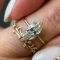 2 Piece 2 Carat Moissanite 925 Sterling Silver Zircon Ring-ring-Trendsi-[option4]-[option5]-[option6]-[option7]-[option8]-Shop-Boutique-Clothing-for-Women-Online