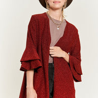 Glitter bell sleeve kimono cardigan-Jade By Jane-[option4]-[option5]-[option6]-[option7]-[option8]-Shop-Boutique-Clothing-for-Women-Online