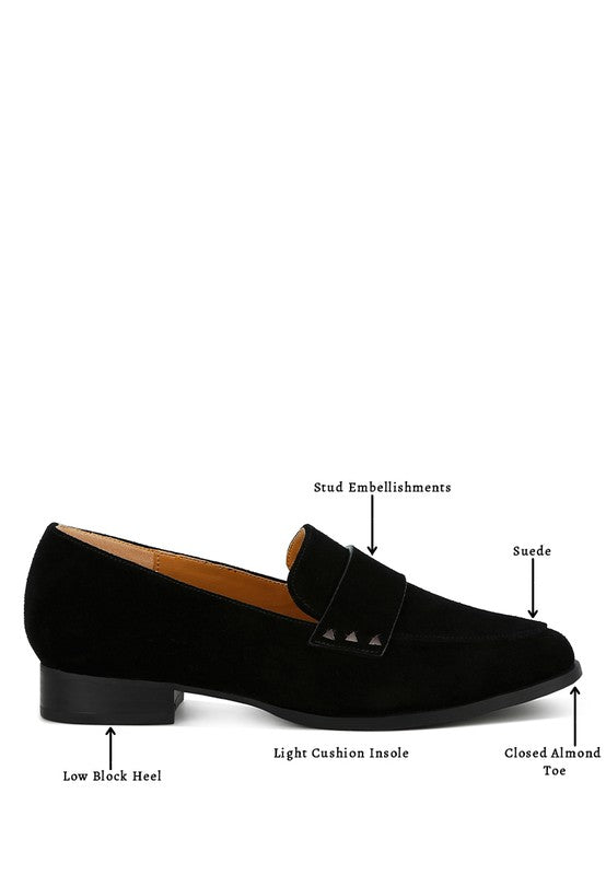 Durance Studded Genuine Suede Loafers-Rag Company-[option4]-[option5]-[option6]-[option7]-[option8]-Shop-Boutique-Clothing-for-Women-Online