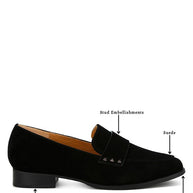 Durance Studded Genuine Suede Loafers-Rag Company-[option4]-[option5]-[option6]-[option7]-[option8]-Shop-Boutique-Clothing-for-Women-Online