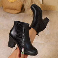 Point Toe Block Heels Boots-110 Fashion Boots-Trendsi-[option4]-[option5]-[option6]-[option7]-[option8]-Shop-Boutique-Clothing-for-Women-Online