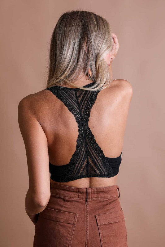 Seamless Front Lace Racerback Bralette-Leto Accessories-[option4]-[option5]-[option6]-[option7]-[option8]-Shop-Boutique-Clothing-for-Women-Online