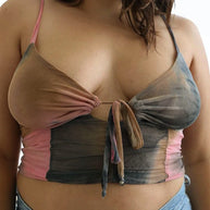 Plus Size Tie Dye Mesh Keyhole Front Brami Top-Leto Accessories-[option4]-[option5]-[option6]-[option7]-[option8]-Shop-Boutique-Clothing-for-Women-Online