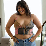 Plus Size Tie Dye Mesh Keyhole Front Brami Top-Leto Accessories-[option4]-[option5]-[option6]-[option7]-[option8]-Shop-Boutique-Clothing-for-Women-Online