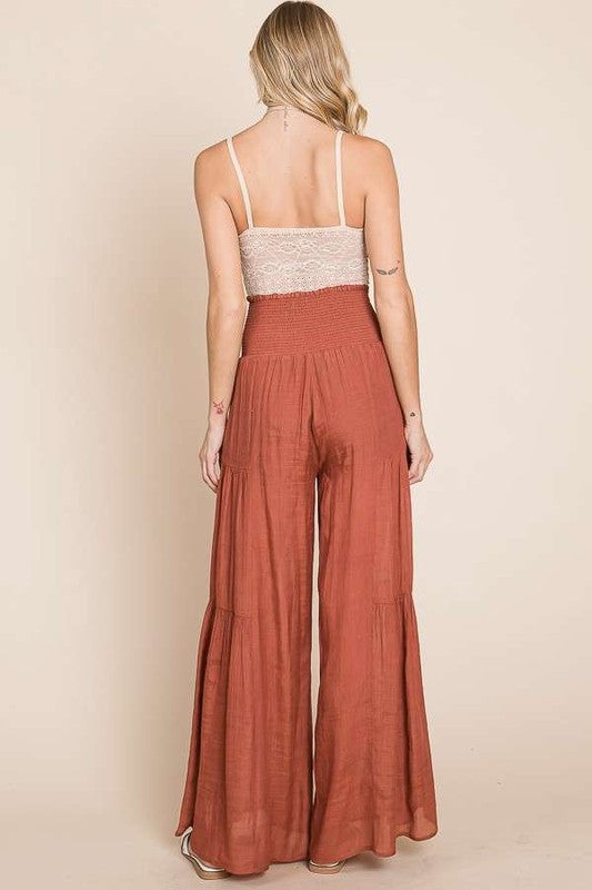 Tie front ruched waist back pants PLUS SIZE-Jade By Jane-[option4]-[option5]-[option6]-[option7]-[option8]-Shop-Boutique-Clothing-for-Women-Online