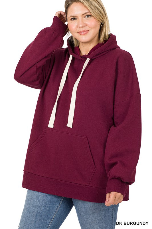 Zenana Plus Oversized Hoodie Longline Sweatshirt-ZENANA-[option4]-[option5]-[option6]-[option7]-[option8]-Shop-Boutique-Clothing-for-Women-Online