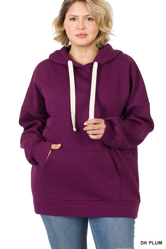Zenana Plus Oversized Hoodie Longline Sweatshirt-ZENANA-DK PLUM-1X-[option4]-[option5]-[option6]-[option7]-[option8]-Shop-Boutique-Clothing-for-Women-Online