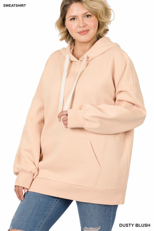 Zenana Plus Oversized Hoodie Longline Sweatshirt-ZENANA-[option4]-[option5]-[option6]-[option7]-[option8]-Shop-Boutique-Clothing-for-Women-Online