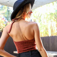 Fuzzy Sweater Halter Cropped Top-Leto Accessories-[option4]-[option5]-[option6]-[option7]-[option8]-Shop-Boutique-Clothing-for-Women-Online
