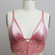 Velvet longline Lace Bralette-Leto Accessories-[option4]-[option5]-[option6]-[option7]-[option8]-Shop-Boutique-Clothing-for-Women-Online