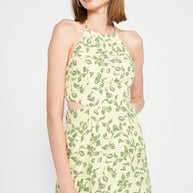HALTER NECK FLORAL MINI DRESS WITH OPEN BACK-Emory Park-[option4]-[option5]-[option6]-[option7]-[option8]-Shop-Boutique-Clothing-for-Women-Online