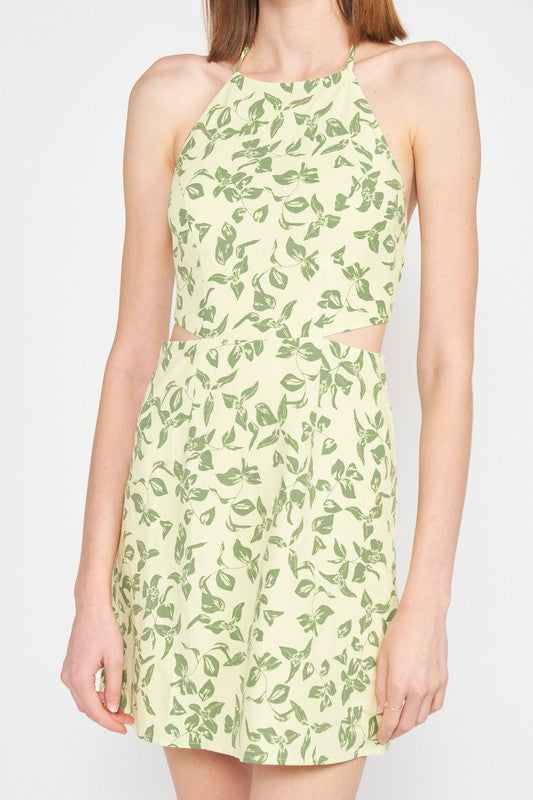 HALTER NECK FLORAL MINI DRESS WITH OPEN BACK-Emory Park-[option4]-[option5]-[option6]-[option7]-[option8]-Shop-Boutique-Clothing-for-Women-Online