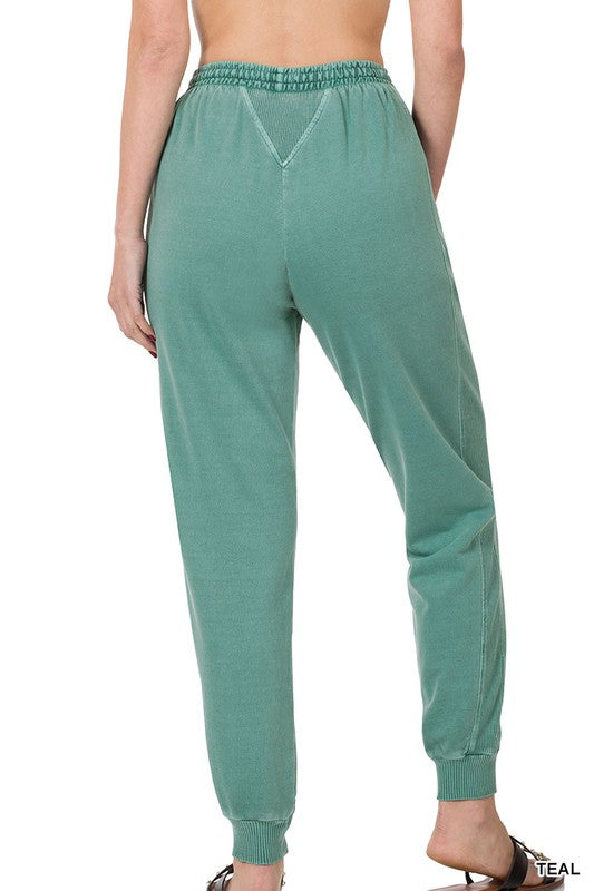 Zenana Pigment Dye Drawstring Waist Jogger Pants-ZENANA-[option4]-[option5]-[option6]-[option7]-[option8]-Shop-Boutique-Clothing-for-Women-Online