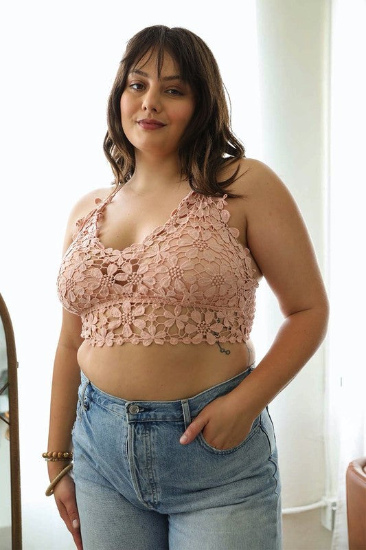 Crochet Daisy Longline Bralette Plus Size-Leto Accessories-[option4]-[option5]-[option6]-[option7]-[option8]-Shop-Boutique-Clothing-for-Women-Online