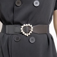 Pearl Heart Buckle Elastic Belt-Belts-Trendsi-[option4]-[option5]-[option6]-[option7]-[option8]-Shop-Boutique-Clothing-for-Women-Online