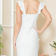 Eyelet Ruffle Sleeve Dress-Orange Farm Clothing-[option4]-[option5]-[option6]-[option7]-[option8]-Shop-Boutique-Clothing-for-Women-Online