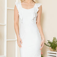 Eyelet Ruffle Sleeve Dress-Orange Farm Clothing-[option4]-[option5]-[option6]-[option7]-[option8]-Shop-Boutique-Clothing-for-Women-Online