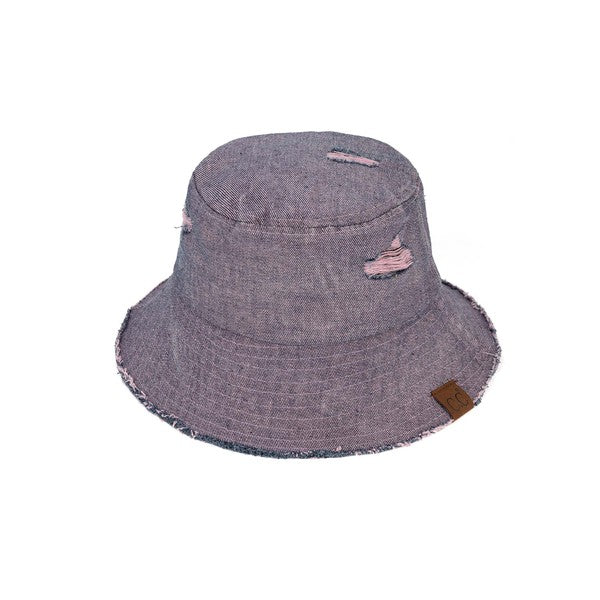 CC Stone Washed Denim Bucket-Truly Contagious-Pink-OS-[option4]-[option5]-[option6]-[option7]-[option8]-Shop-Boutique-Clothing-for-Women-Online