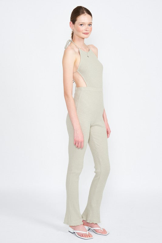 HALTER NECK JUMPSUIT WITH OPEN BACK-Emory Park-[option4]-[option5]-[option6]-[option7]-[option8]-Shop-Boutique-Clothing-for-Women-Online