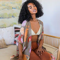 Floral Motif Combo Kimono-Leto Accessories-Taupe-One Size-[option4]-[option5]-[option6]-[option7]-[option8]-Shop-Boutique-Clothing-for-Women-Online