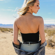 Lace-Up Halter Knit Bralette-Leto Accessories-[option4]-[option5]-[option6]-[option7]-[option8]-Shop-Boutique-Clothing-for-Women-Online