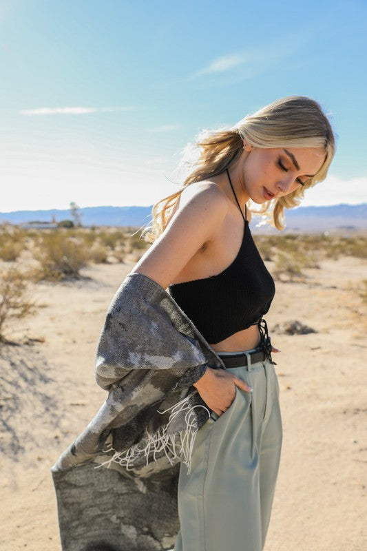 Lace-Up Halter Knit Bralette-Leto Accessories-[option4]-[option5]-[option6]-[option7]-[option8]-Shop-Boutique-Clothing-for-Women-Online