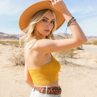 Lace-Up Halter Knit Bralette-Leto Accessories-[option4]-[option5]-[option6]-[option7]-[option8]-Shop-Boutique-Clothing-for-Women-Online