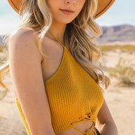 Lace-Up Halter Knit Bralette-Leto Accessories-[option4]-[option5]-[option6]-[option7]-[option8]-Shop-Boutique-Clothing-for-Women-Online