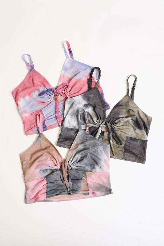 Plus Size Tie Dye Mesh Keyhole Front Brami Top-Leto Accessories-[option4]-[option5]-[option6]-[option7]-[option8]-Shop-Boutique-Clothing-for-Women-Online