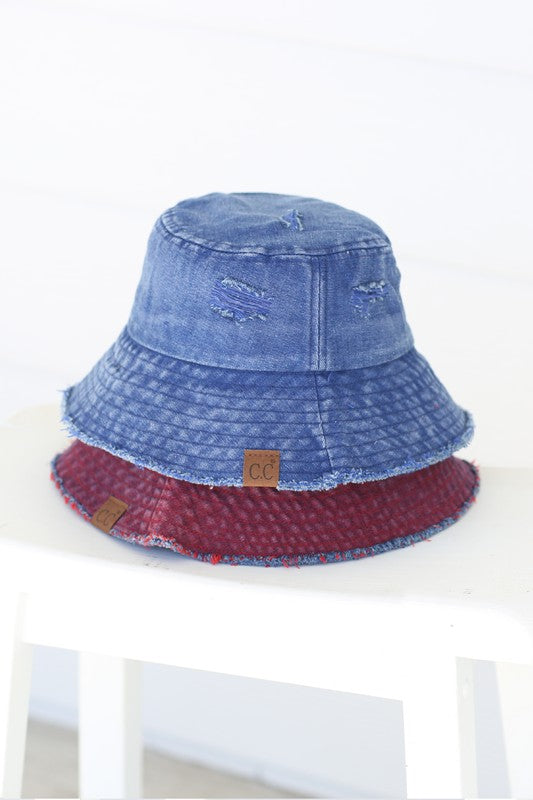 CC Stone Washed Denim Bucket-Truly Contagious-[option4]-[option5]-[option6]-[option7]-[option8]-Shop-Boutique-Clothing-for-Women-Online