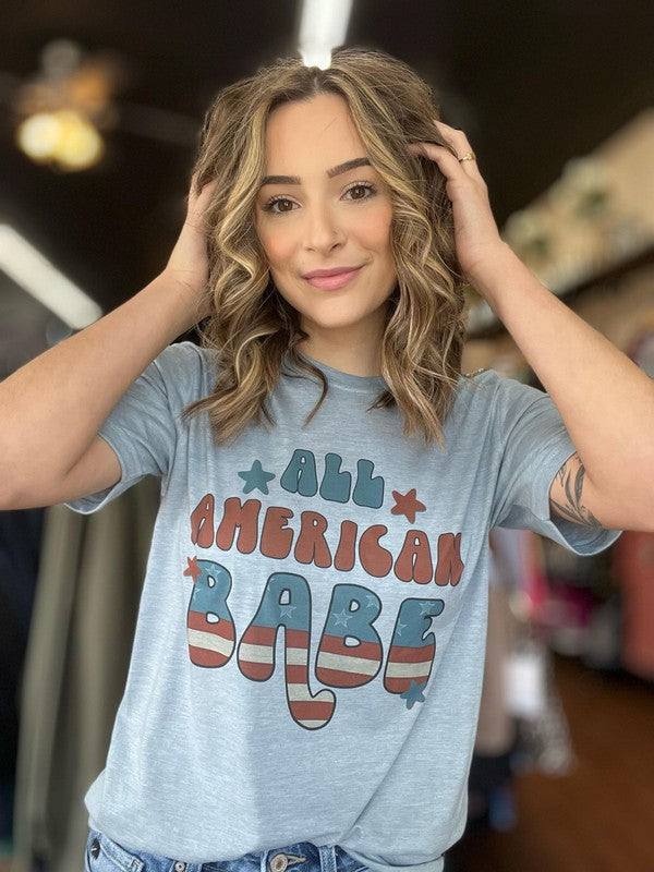 All American Babe Tee-Ask Apparel-[option4]-[option5]-[option6]-[option7]-[option8]-Shop-Boutique-Clothing-for-Women-Online